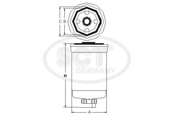 Купить SCT ST6082 Фильтр топливный, ST6082