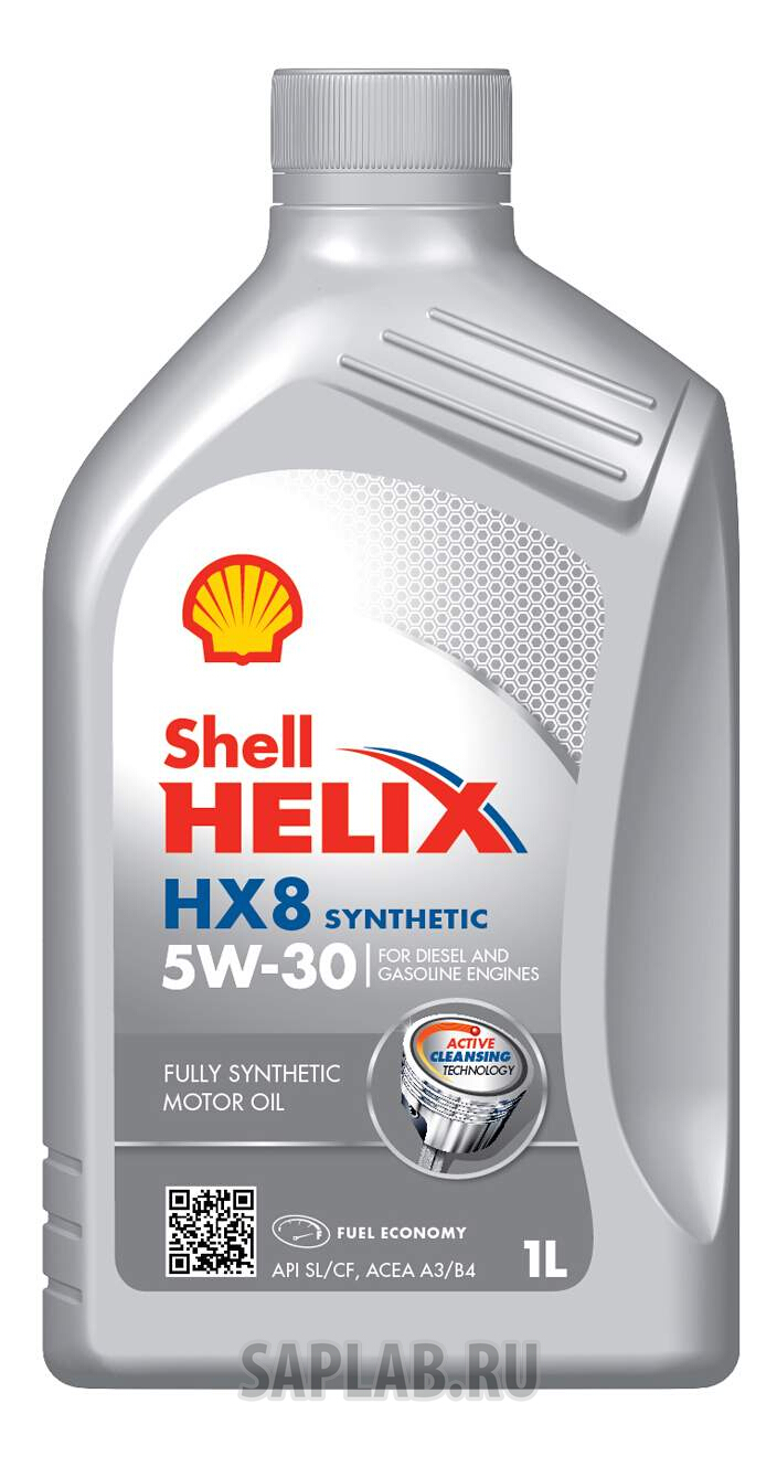 Купить SHELL 550040462 Масло моторное Shell Helix HX8 Synthetic 5W30 синтетическое 1L