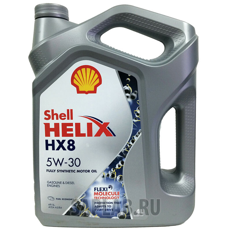 Купить SHELL 550040542 Масло моторное Shell Helix HX8 Synthetic 5W30 синтетическое 4L
