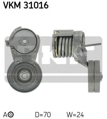 Купить SKF VKM31016 Натяжитель приводного ремня генератора, с кондиционером Skoda 1.6 96> VW Golf IV 1.4 16V-1.6 16V 97> A/C