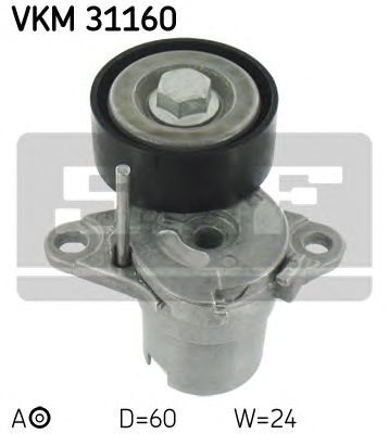 Купить SKF VKM31160 Ролик приводного ремня AUDI A5/A6 1.8-2.0 TFSI 16V 11>