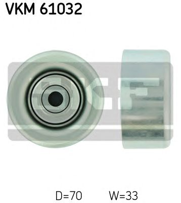 Купить SKF VKM61032 Ролик промежуточный поликлинового ремня TOYOTA: FORTUNER вездеход закрытый 2.7 VVTi/2.7 VVTi 4x4 04-, HILUX III пикап 2.7/2.7 4WD 05-, KIJANG INNOVA 2.0/2.7 VVTi 04-, LAND CRUISER 4.0/4.0 02