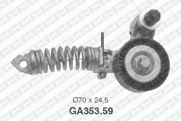 Купить SNR GA353.59 Ролик натяжной поликлинового ремня VAUXHAL: Agila, Tigra, Meriva, Astra, Corsa, Combo - OPEL: Tigra, Agila, Combo, Astra, Meriva, Corsa