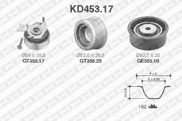 Купить SNR KD45317 Комплект ремня ГРМ