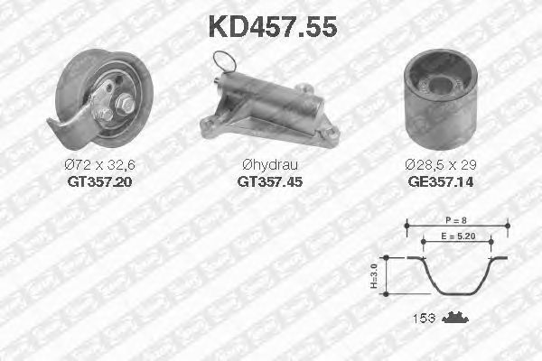 Купить SNR/NTN KD457.55 Комплект ГРМ KD457.55