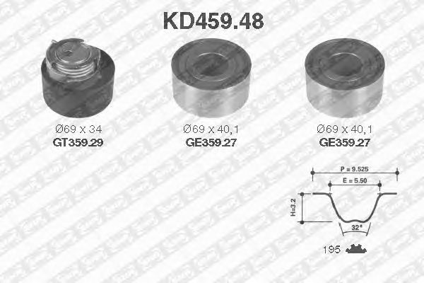 Купить SNR/NTN KD459.48 Комплект ГРМ KD459.48