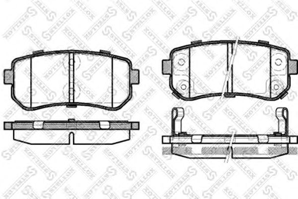 Купить STELLOX 001087BSX 1209 02=FDB1956 !колодки дисковые з.\ Hyundai Accent,Kia Rio 1.4i/1.6i 16V/1.5CRDi 05>