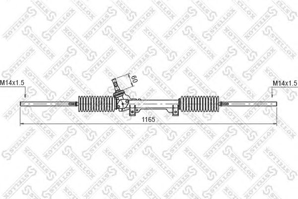 Купить STELLOX 0035046SX рейка рулевая! с г/у с тягами, 52055\ Peugeot Partner 96>