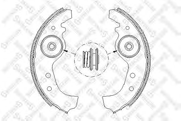 Купить STELLOX 026101SX 4015.01=385SBS !колодки барабанные\ Fiat Regata/Ritmo/Uno 83-93, Lancia Delta 80-92