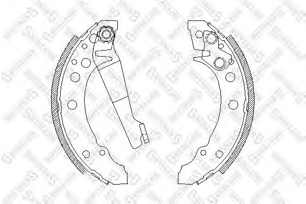 Купить STELLOX 056100SX колодки барабанные!\ Audi 80 A2/B1/B2/C1 <86, VW Golf <91/Passat <88