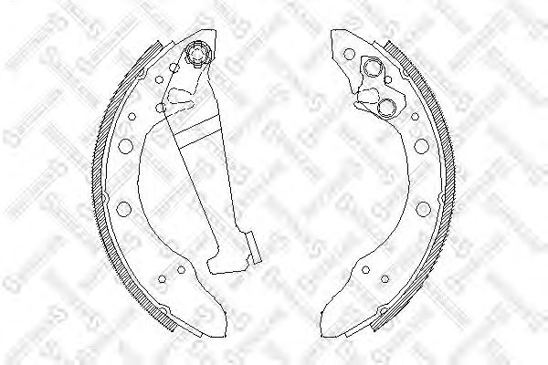 Купить STELLOX 057101SX колодки барабанные задние!\ Chery, Audi 80 89-94, VW Golf 91-97