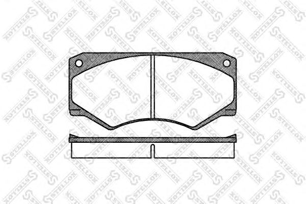 Купить STELLOX 058000BSX колодки дисковые п.! с антискрип. пл.\ MB T1 601 207D/208D