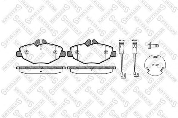 Купить STELLOX 1001002SX 990 02 !колодки дисковые п.\ MB W211 2.0-2.4/2.0CDi/2.7CDi 02>
