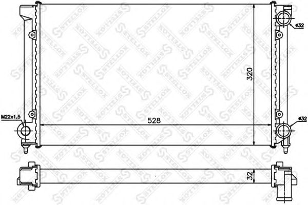 Купить STELLOX 1025003SX радиатор системы охлаждения!\ VW Passat 1.6/1.8 88-92