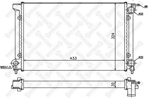 Купить STELLOX 1025004SX радиатор системы охлаждения!\ VW Golf/Jetta 1.5-1.8 83>