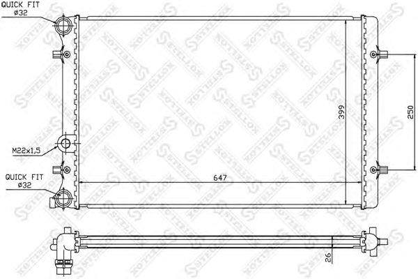 Купить STELLOX 1025006SX радиатор системы охлаждения!\ Audi A3, VW Bora/Golf IV 1.4-2.0 97>