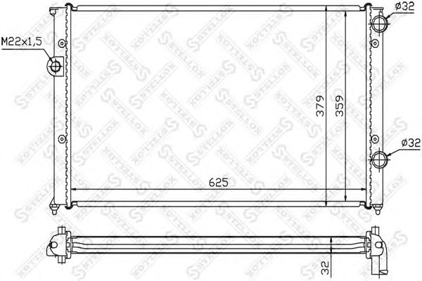 Купить STELLOX 1025009SX радиатор 1025009SX
