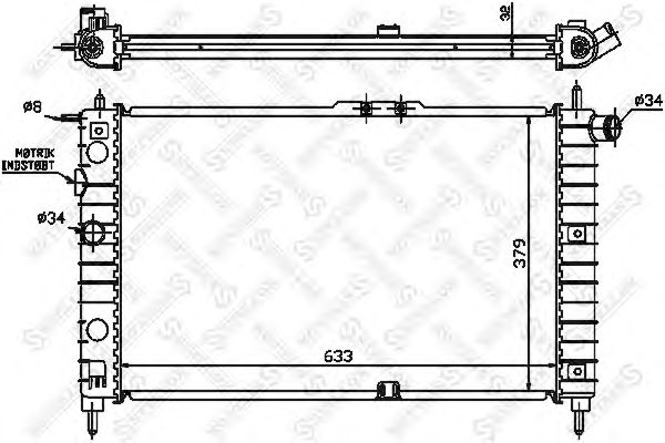 Купить STELLOX 1025015SX радиатор системы охлаждения! без AC\ Daewoo Nexia 1.5i 94-98