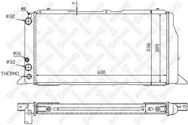 Купить STELLOX 1025020SX радиатор системы охлаждения!\ Audi 80 1.6-1.9D 86-91