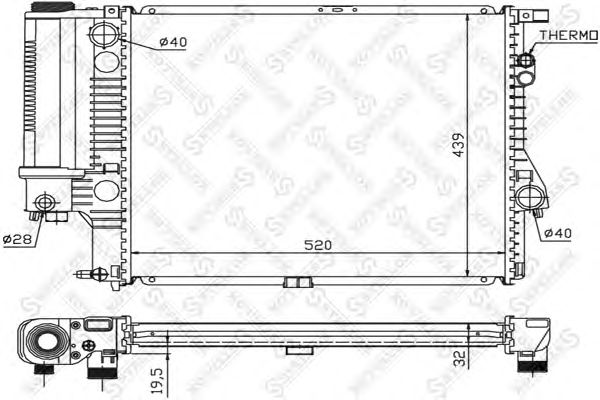 Купить STELLOX 1025022SX радиатор системы охлаждения!\ BMW E39 2.0i-2.8i 95-03