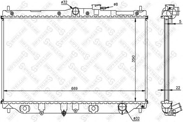 Купить STELLOX 1025032SX радиатор системы охлаждения!\ Honda Accord, Rover 600 1.8/2.0 89>