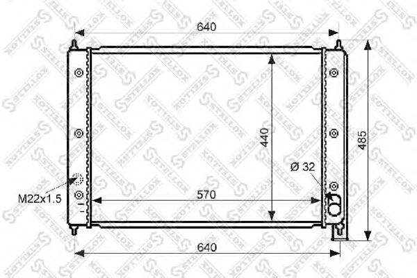 Купить STELLOX 1025042SX радиатор системы охлаждения!\ VW T2 1.9-1.7D <90