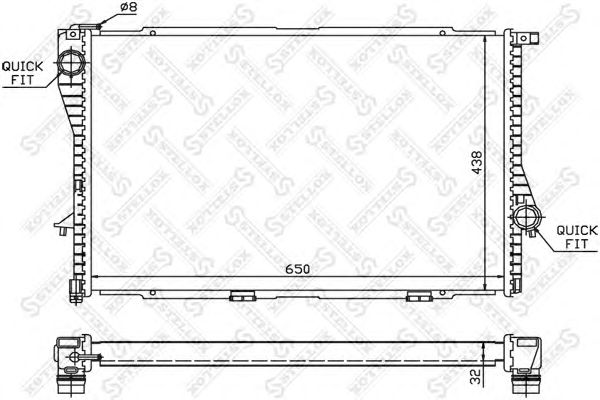 Купить STELLOX 1025044SX радиатор системы охлаждения!\ BMW E39/E38 2.0-4.4 98>