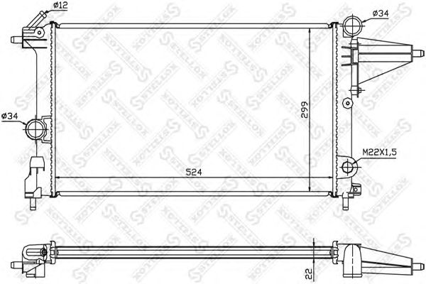 Купить STELLOX 1025047SX радиатор системы охлаждения!\ Opel Vectra 1.4/1.6 88-95