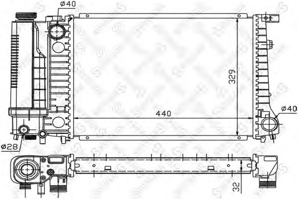 Купить STELLOX 1025054SX радиатор системы охлаждения! без AC\ BMW E30/E34 1.8i-2.5i 88-97