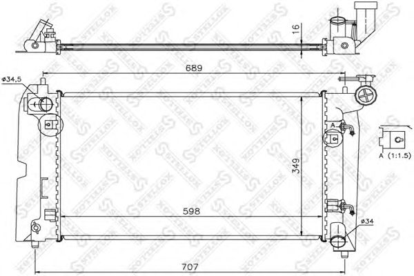 Купить STELLOX 1025067SX радиатор системы охлаждения! АКПП\ Toyota Corolla 1.4-1.8 02>