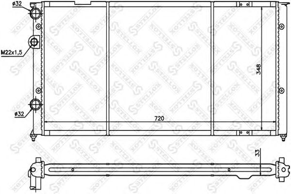 Купить STELLOX 1025072SX радиатор системы охлаждения!\ VW Passat 1.8i-2.8i/1.9TD 88>