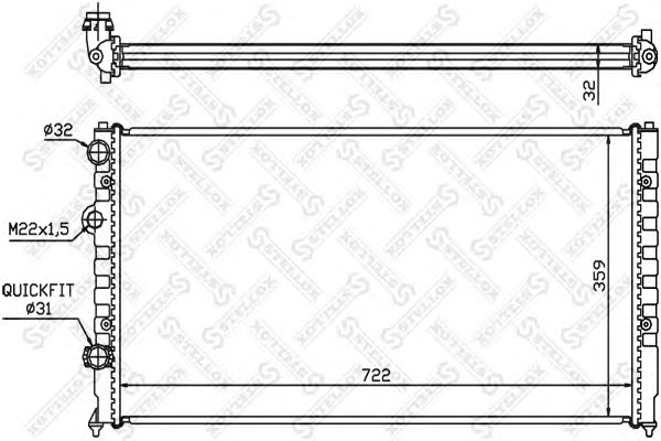 Купить STELLOX 1025073SX радиатор системы охлаждения!\ VW Passat 1.6i-2.9i 93-96