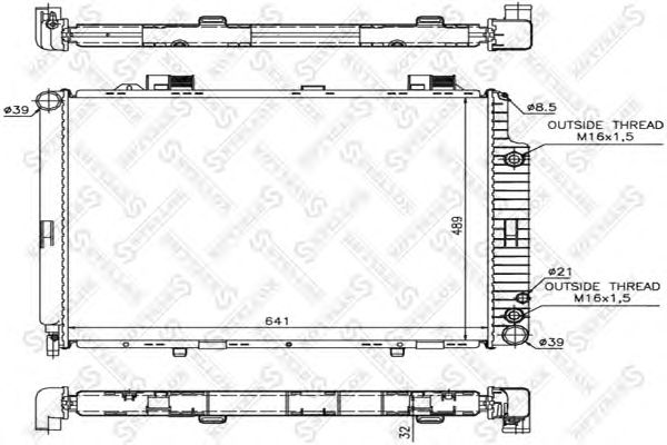 Купить STELLOX 1025093SX радиатор системы охлаждения!\ MB W210 2.0-2.5TD 95>