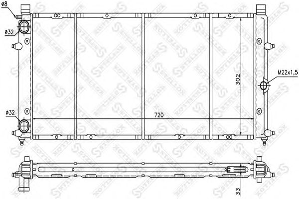 Купить STELLOX 1025127SX радиатор системы охлаждения!\ VW T4 1.8-2.4D 90-91