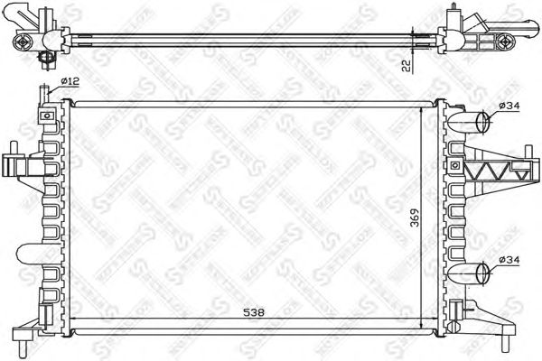 Купить STELLOX 1025137SX радиатор системы охлаждения!\ Opel Corsa 1.0/1.2 00>