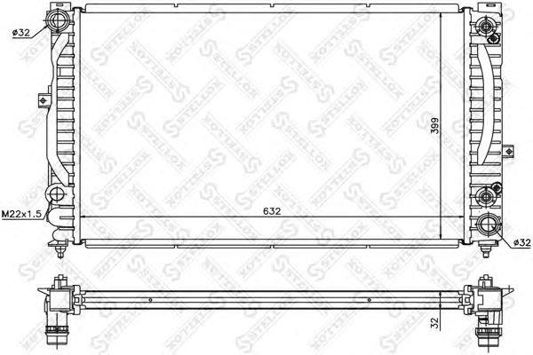 Купить STELLOX 1025139SX радиатор системы охлаждения!\ Audi A4/A6, VW Passat 97>