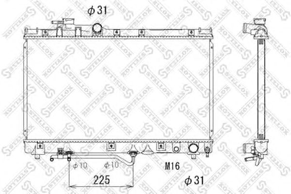 Купить STELLOX 1025150SX радиатор системы охлаждения! АКПП\ Toyota Corona/Carina 2.0 ST202 93-95