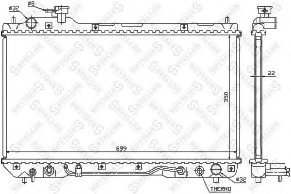 Купить STELLOX 1025152SX радиатор системы охлаждения! АКПП\ Toyota RAV-4 2.0 97-98