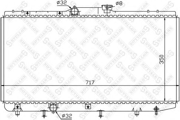Купить STELLOX 1025156SX радиатор системы охлаждения! АКПП\ Toyota Corolla 1.3/1.6 92-97