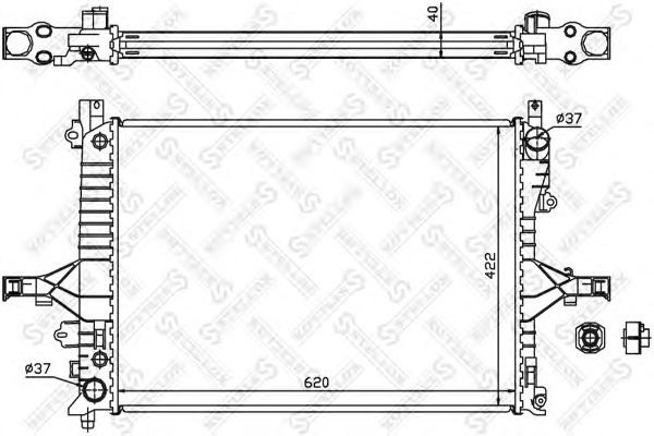 Купить STELLOX 1025165SX радиатор системы охлаждения! АКПП\ Volvo S60/V70/S80 2.4/2.8/2.5TDi 99-03