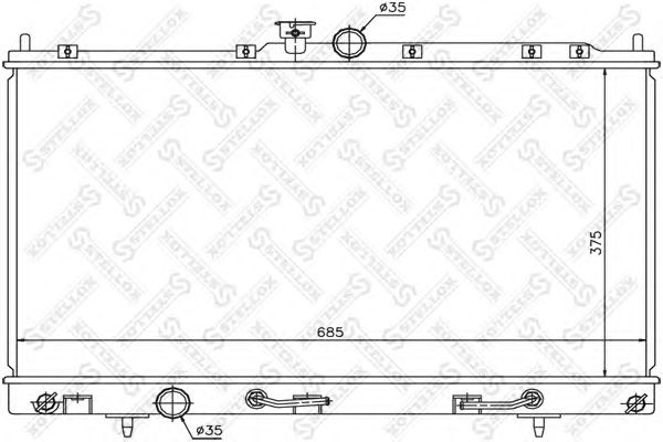 Купить STELLOX 1025169SX радиатор системы охлаждения! АКПП\ Mitsubishi Lancer 1.3/1.6/2.0 02>