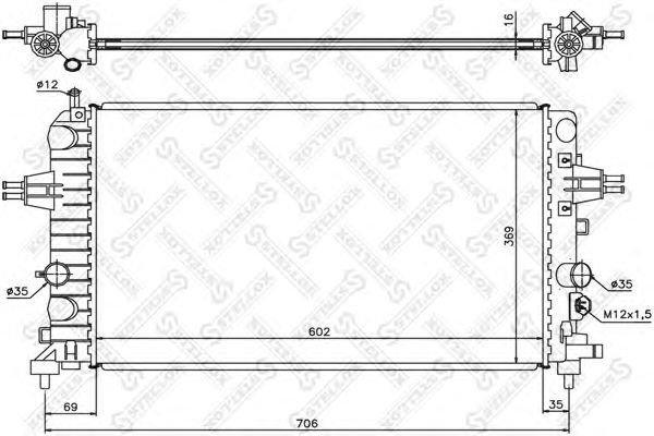 Купить STELLOX 1025176SX радиатор системы охлаждения! МКПП\ Opel Astra H/Zafira 1.6/1.8 04>