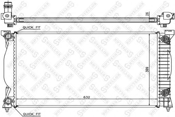 Купить STELLOX 1025178SX радиатор системы охлаждения! АКПП\ Audi A4 1.6/1.8/2.0 00-04