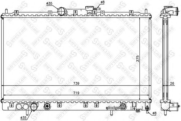Купить STELLOX 1025179SX радиатор системы охлаждения! АКПП\ Mitsubishi Galant 2.0/2.4 96-00