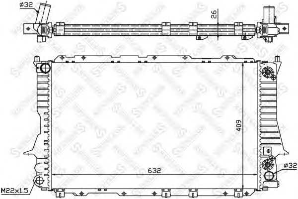 Купить STELLOX 1025181SX радиатор системы охлаждения! АКПП\ Audi 100/A6 2.6/2.8 V6 <97