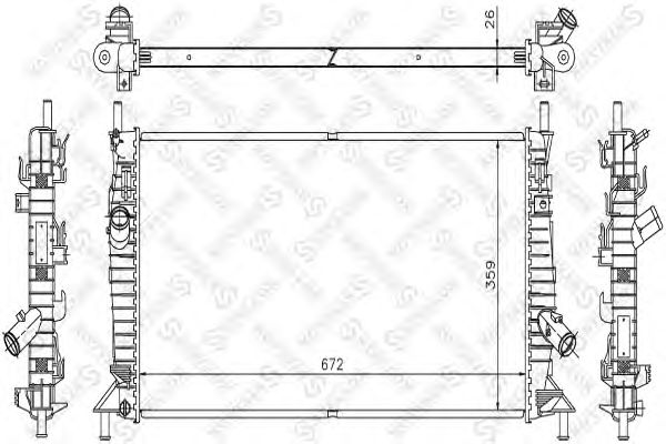 Купить STELLOX 1025182SX радиатор системы охлаждения!\ Mazda 3, Ford Focus II/C-Max 1.4-2.0 03>