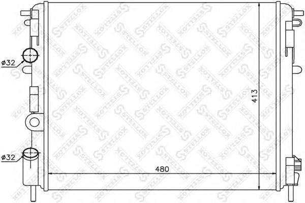 Купить STELLOX 1025192SX радиатор системы охлаждения! с АС\ Renault Logan 1.4/1.6/1.5dCi 04>