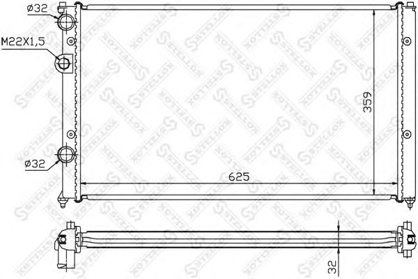 Купить STELLOX 1025199SX радиатор 1025199SX