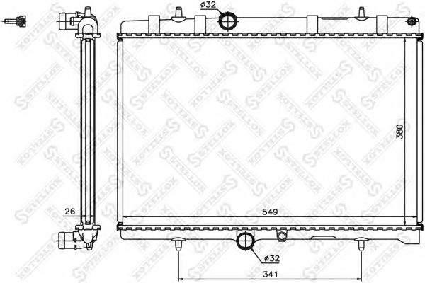 Купить STELLOX 1025201SX радиатор системы охлаждения!\ Peugeot 307/407, Citroen C4/C5 1.6-2.0 04>