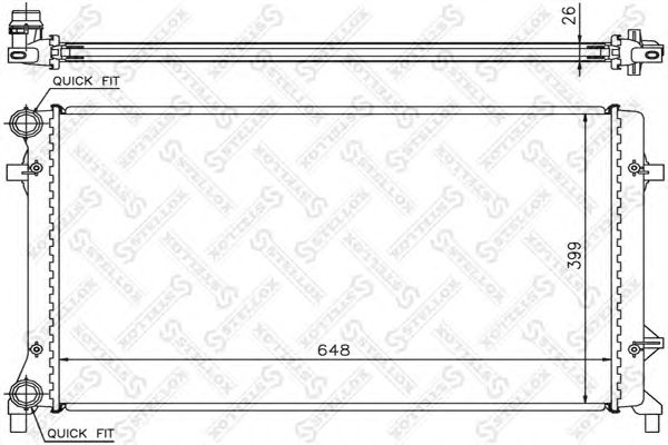 Купить STELLOX 1025204SX радиатор системы охлаждения!\ Audi A3, Skoda Octavia, VW Golf V/Jetta/Touran 1.4-2.0 03>